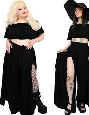 Foxblood Beach Goth 2 Piece Crop Top & Pants